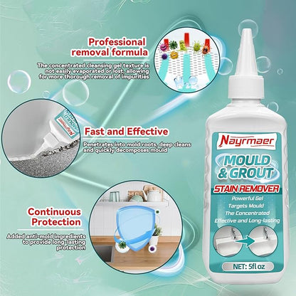 2 Packs Household Stain Remover Gel, Powerful All-Purpose Stain Cleaner Gel, Effective on Bathroom, Shower, Sink, Grout, Washing Machine Seal, Kitchen