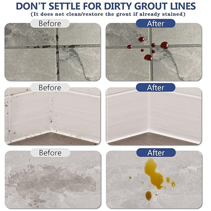 Grout Sealer,35 OZ Long LastingGrout Sealer for Shower, Floor, Kitchen - Waterproof Clear Grout Sealant for Stone, Bathroom, Marble