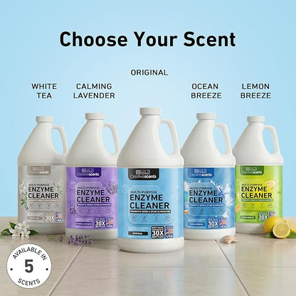 Creative Scents Multipurpose Enzyme Cleaner & Odor Remover | Deodorizer for Floor, Carpet, Drain, Pipes | Pet Urine Odor Eliminator | Enzyme Cleaner for Cat Urine & Dog Poop | Half Gallon - Original