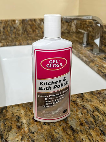 Industries Gel-Gloss Kitchen and Bath Cream Wax Polish, 8 Fluid Ounces -GG-8