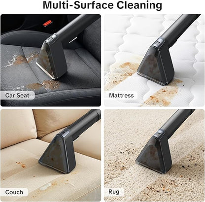 Lubluelu Upholstery Cleaner Machine 600W Motor - 20Kpa Suction, Portable Handheld Carpet Cleaner with Self-Cleaning and Long Hose for Pet Stains, Couch, Car Seats and Area Rugs