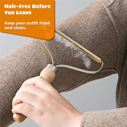 Pet Hair Remover – Multi Fabric Edge Carpet Rake Scraper with Rust-Resistant Copper Blade – Cat and Dog Hair Remover for Couch, Rugs, Car & Furniture (1 Pack)