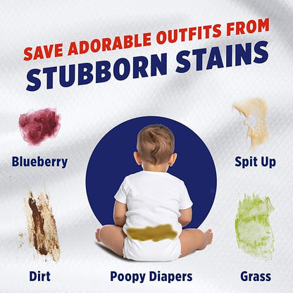 OxiClean Max Force Laundry Stain Remover Spray, Newborn & Baby Essentials, Travel & On-The-Go Stain Treater, 2 fl oz, 2PK