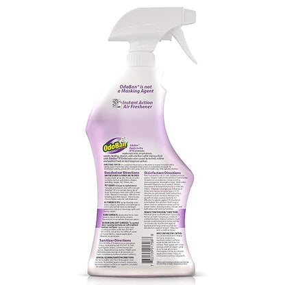 OdoBan Ready-to-Use Disinfectant and Odor Eliminator, Made in the USA, Lavender Scent, 32 Ounce Spray Bottle