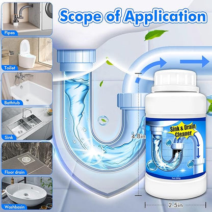 Drain Clog Remover,Powerful Pipe Dredging Agent,Kitchen Drain Cleaner for Unclogs Bathroom and Kitchen Sinks,Drains,Shower Pipes