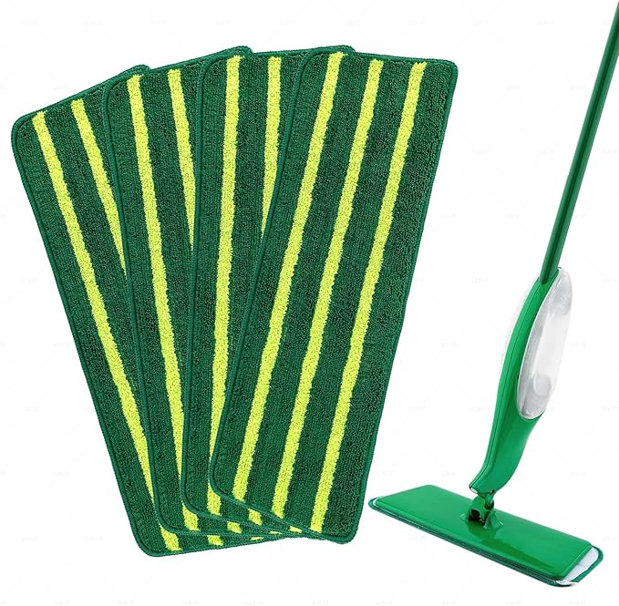 4 Pack Mop Refills Compatible for Libman Freedom Spray Mop Replacement Head - Machine Washable Microfiber Heads, Cleaning Multi-Surface Floors and Walls (Mop not Included)