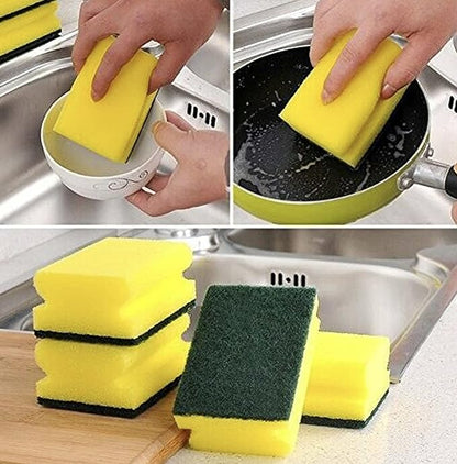 30 Packs Heavy Duty Scrub Sponge, Dual-Sided Dishwashing & Cleaning Sponge for Kitchen, Bathroom and Home Cleaning (Pack of 24), 2601494-24