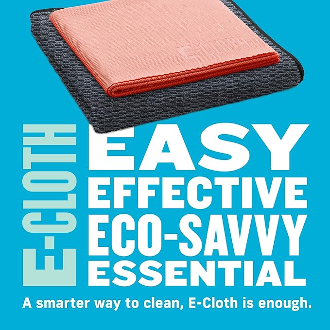 E-Cloth Granite & Stone Cleaning Kit, Premium Microfiber Cleaning Cloth, Ideal Cleaner and Polish for Granite, Marble and Other Stone Countertops, 100 Wash Guarantee, 2 Cloth Set