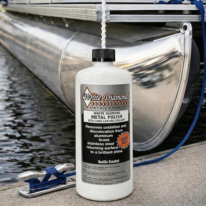 Schultz Laboratories White Diamond Metal Polish & Long Lasting Sealant - Perfect for Stainless Steel, Brass, Aluminum, Chrome, Gold, Silver - Sealant, Rust Remover/Preventer, Jewelry, Boats - 3 Pack