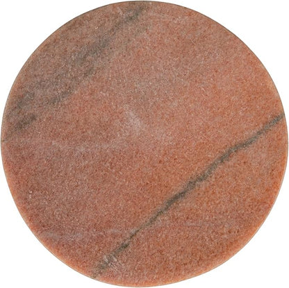 Creative Co-Op Marble Round Soapdish, Pink