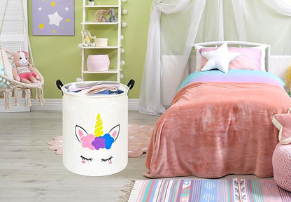 Round Laundry Basket Storage Bins Nursery Hamper Gift Baskets for Home,Office,Home Decor