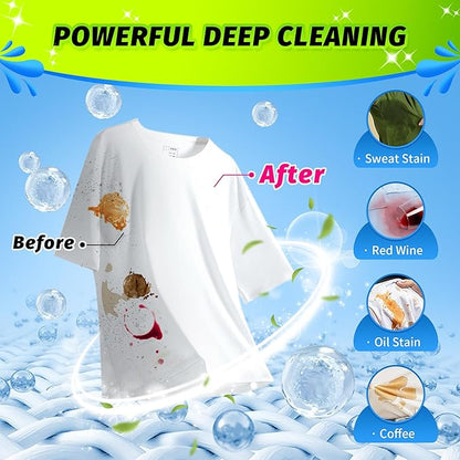 HOMERHYME Laundry Detergent Sheets - Up to 120 Loads (60 Sheets),Unscented,Plastic Free,Laundry Detergent Strips for Travel,Dorms, Home,Apartments,Liquidless Technology,Eco Friendly& Hypoallergenic