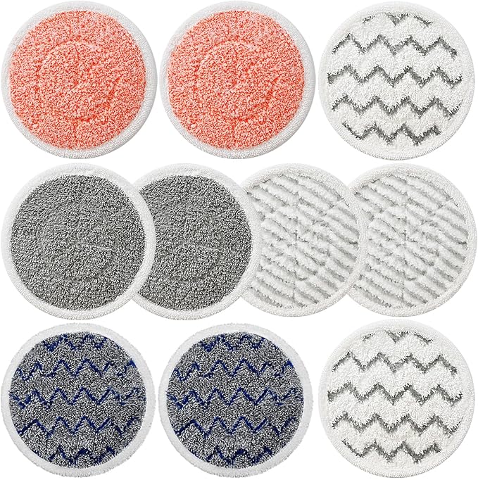 10 Pack Upgraded S7001 Pads Replacement Steam Mop Pads for Shark S7001 S8201 S7000 S7201 S8001 S7000AMZ, S7001TGT Series Steam Mop Pads,Steam&Scrub All-in-One Scrubbing Mop Pads,Part Model#:XKITP7000