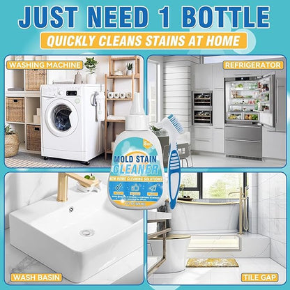 Mold Stain Cleaner Gel, Washing Machine Cleaner for Front Loader Seal, Household Remover Gel for Bathroom Grout, Sink, Shower, Caulk, Front Load Washer Cleaning Solution-8 fl oz