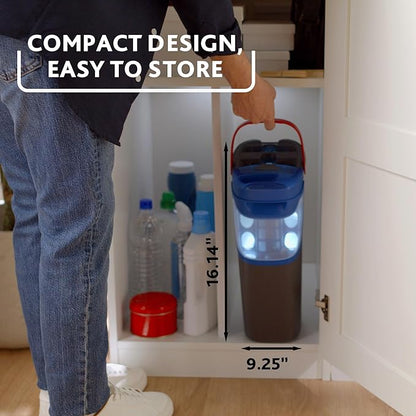 O-Cedar H2prO Flat Mop System | Quick Cleaning Tool | Clean with Water | Machine Washable Reusable Microfiber Mop Pad | Safe on Wood Floors, Vinyl, Tile, Baseboards, Walls