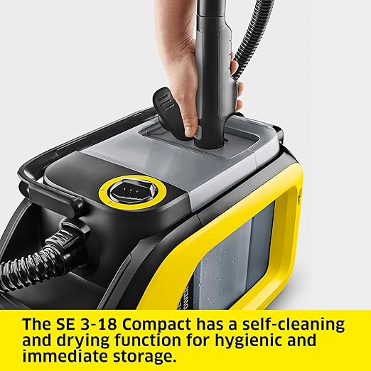 Kärcher Cordless Carpet and Upholstery Cleaner, Self-Cleaning Function, Spot Cleaner for Carpets, Cars and Furniture, SE 3-18 Compact - Tool Only