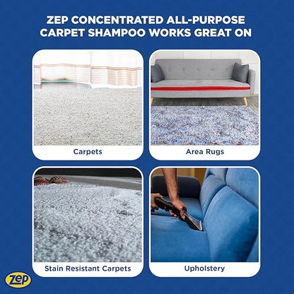 ZEP All-Purpose Carpet Shampoo Concentrate 128 ounce ZUCEC128 (Case of 4)