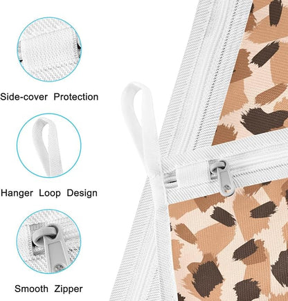 Mesh Laundry Bags Lingerie Bags for Washing Delicates 2 PCS Wash Bag with Zipper Small and Medium Washable Animal Prints