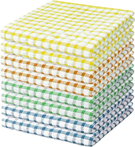 Nialnant 8 Pack Dish Cloths for Washing Dishes, 100% Cotton Reusable Cleaning Rag, Quick Drying Dish Towels for Kitchen-11 x 11 Inches