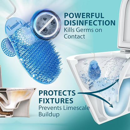 12-Pack Rim Hanger Toilet Bowl Cleaner & Urinal Screen All-in-One | Ocean Breeze Splash Guard | Each Lasts 7 Days (5-Month Supply) | Commercial & Home Deodorizer | Gloves Included