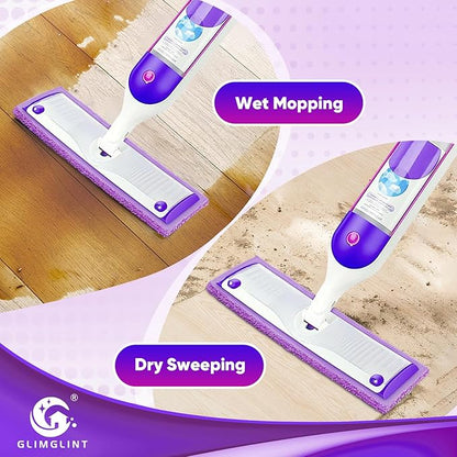 GLIMGLINT 16 Pack Reusable Microfiber Mop Pads Compatible with Swiffer PowerMop, 13 ''-15 '' Spray Mop- Washable Pads for Multi-Surface Floor Cleaning