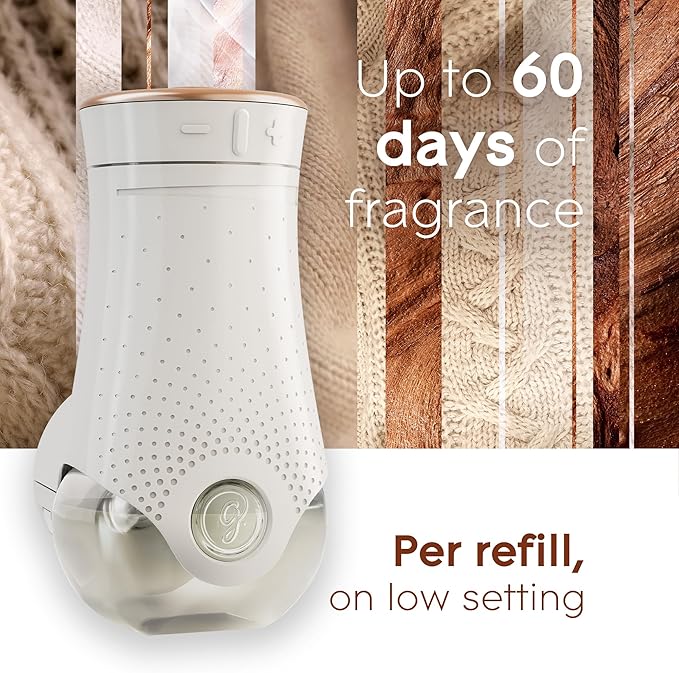 Glade PlugIns Refills Air Freshener, Scented and Essential Oils for Home and Bathroom, Cashmere Woods, 1.34 Fl Oz, 2 Count