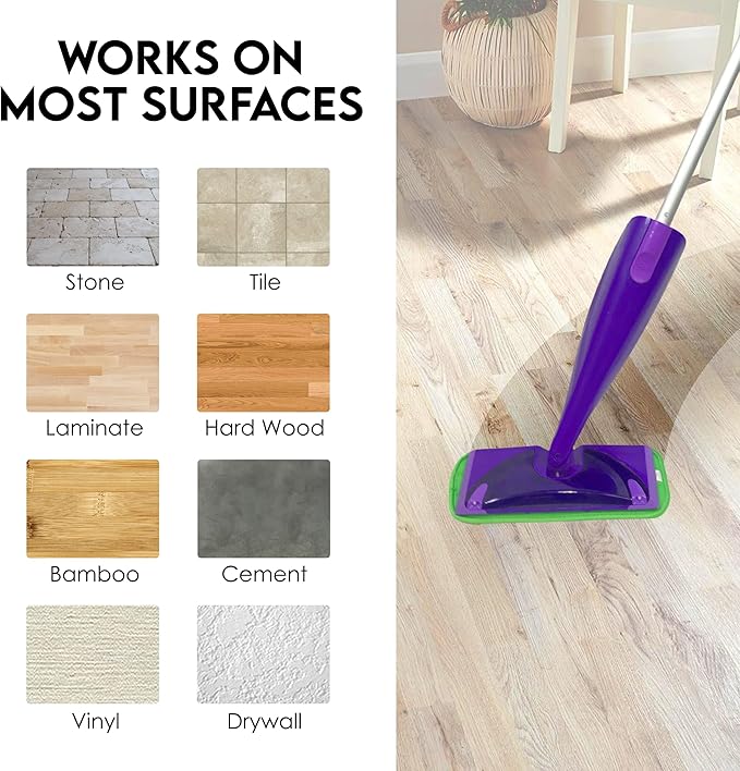 Reusable Floor Mop Pads - 8 Pack Swiffer Wet Jet Compatible Refills - Machine Washable, 12-inch Microfiber Mop Swiffer Wet Pads - Eco-Friendly Household Cleaning Supplies
