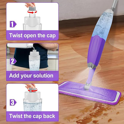 HOMTOYOU Replacement Bottle for Multiple Cleaner: Refillable Mop Accessories Only Suitable for HOMTOYOU Spray Mop - Reusable Premium Leak Free - Add Your Own Solution