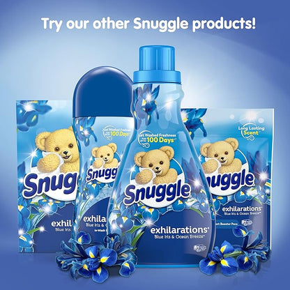 Snuggle Fabric Softener Dryer Sheets, Blue Iris & Ocean Breeze, 70 Count