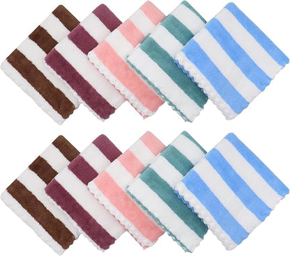 Microfiber Cleaning Cloth Lint Free Cleaning Rags, 10 Pack Fast Drying Dish Rags for Cleaning, Super Absorbent Kitchen Dish Cloths for Wash Dishes,12 in x 12 in, Mix Color