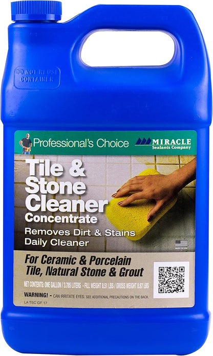 Miracle Sealants Tile & Stone Cleaner Concentrate for Natural Stone, Tile & Grout, Gallon