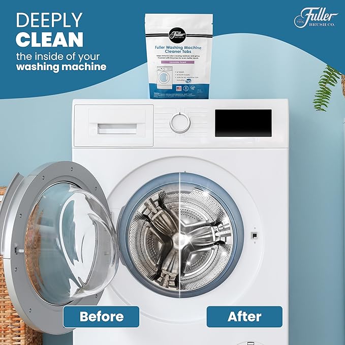 Fuller Washing Machine Cleaner Tablets – Washer Cleaner for Front Load, Top Load - Removes Odor, Dirt, Grime, Lavender Scent, Septic Safe (Pack of 1)