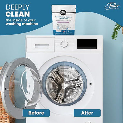 Fuller Washing Machine Cleaner Tablets – Washer Cleaner for Front Load, Top Load - Removes Odor, Dirt, Grime, Lavender Scent, Septic Safe (Pack of 4)