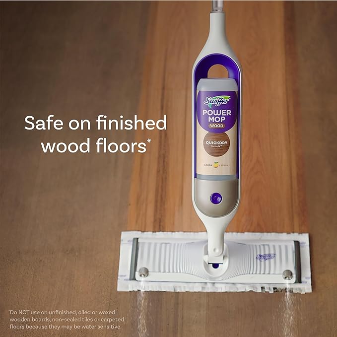 Swiffer PowerMop Wood Mopping Pad Refills for Floor Cleaning, 11 Count