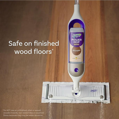 Swiffer PowerMop Wood Mopping Pad Refills for Floor Cleaning, 11 Count