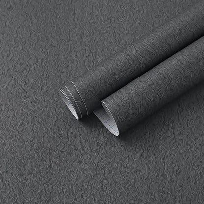 Heroad Grey Peel and Stick Wallpaper Modern Contact Paper Dark Grey and Black Wall Paper Renter Friendly Removable Vinyl Self-Adhesive Waterproof for Bathroom Bedroom Cabinet and Drawer 15.7" x 393"