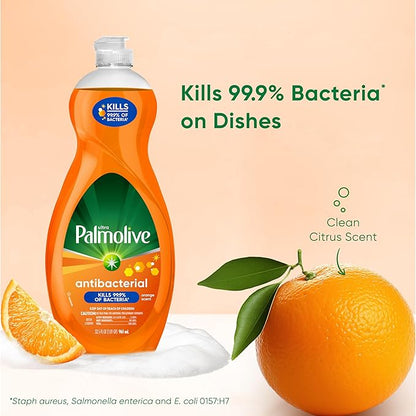 Palmolive Ultra Dish Liquid, Orange, Antibacterial, 32.5 Fl Oz (Pack of 1)