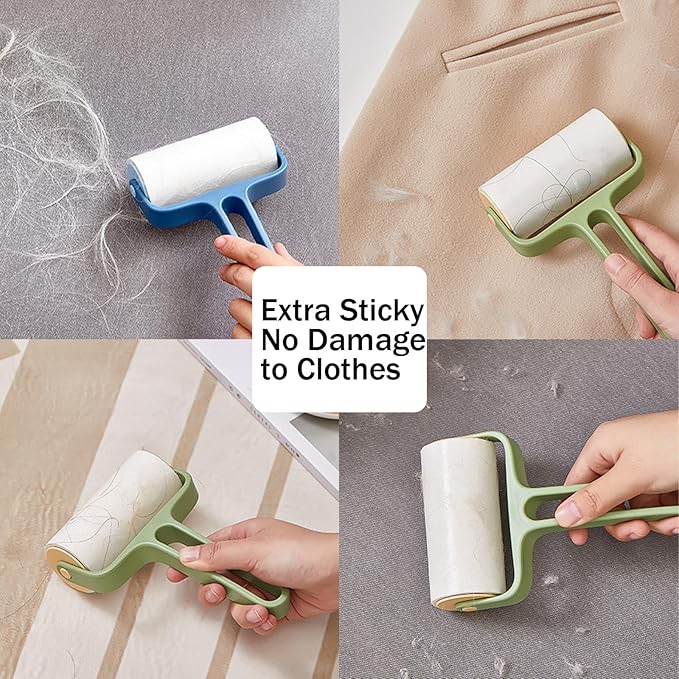 Lint Roller Refills 4 inch,Extra Sticky Lint Roller Replacement Refills Only, Inside Diameter 1.5 inch, 60 Sheets per Roll (Pack of 5, Total 300 Sheets, 4 inch)