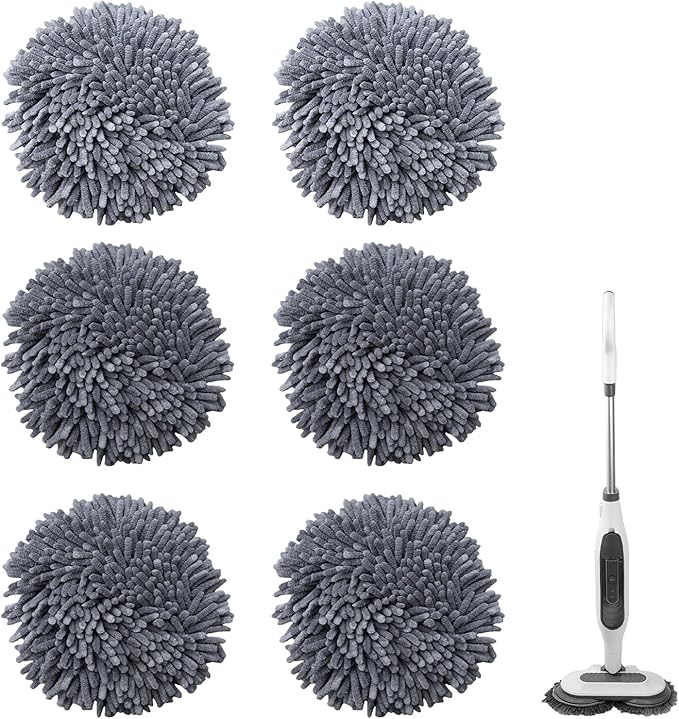 Upgrade S7000 Replacement Steam Mop Pads Kit for Shrak,S8201 S8001 S7001 S7201 S7000AMZ S7005 S7020 S7001C，All-in-One Hard Floor Steam Mop (6, Grey)