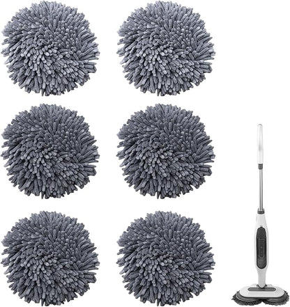 Upgrade S7000 Replacement Steam Mop Pads Kit for Shrak,S8201 S8001 S7001 S7201 S7000AMZ S7005 S7020 S7001C，All-in-One Hard Floor Steam Mop (6, Grey)