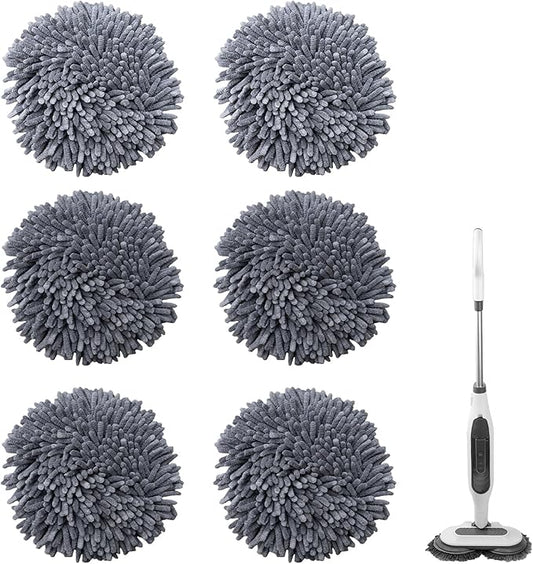 Upgrade S7000 Replacement Steam Mop Pads Kit for Shrak,S8201 S8001 S7001 S7201 S7000AMZ S7005 S7020 S7001C，All-in-One Hard Floor Steam Mop (6, Grey)