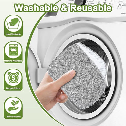 6 Packs Steam Mop Pads Compatible with GorFanty GF-6610B/GF-6610, Neugo NE033/NE033M & Mxnsewr Steam Mop, Washable & Reusable Replacement Microfiber Cloth
