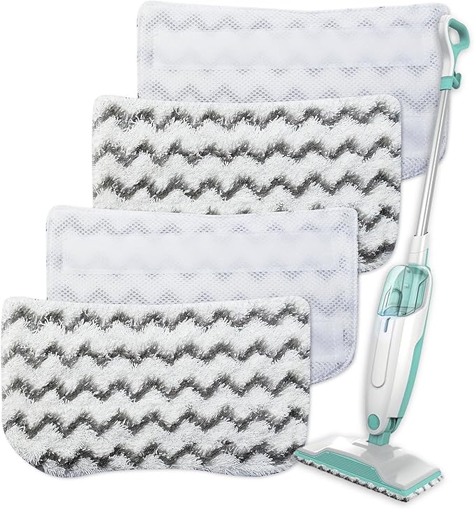 Steam Mop Replacement Pads For Shark Steam Mop S1000/S1000A/S1000C/S1000WM/S1001C, Reusable Microfiber Steam Mop Pads, Washable Floor Steamer Pads For All Floor Clean, 4PCS, Upgrade No Scratch