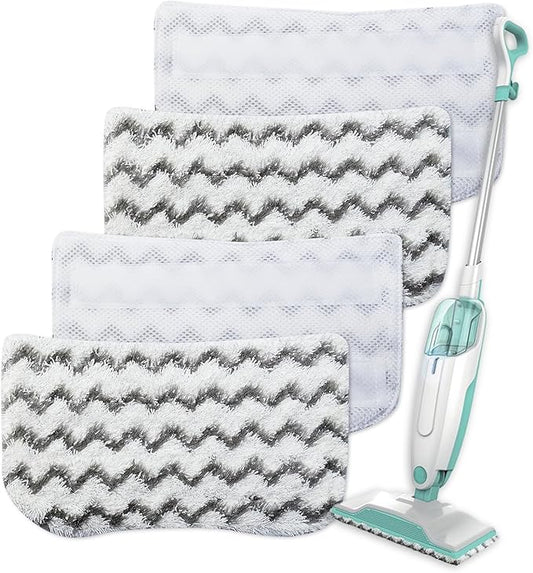 Steam Mop Replacement Pads For Shark Steam Mop S1000/S1000A/S1000C/S1000WM/S1001C, Reusable Microfiber Steam Mop Pads, Washable Floor Steamer Pads For All Floor Clean, 4PCS, Upgrade No Scratch