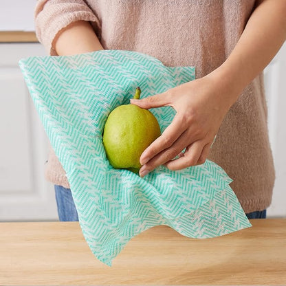 SUZZYVINE Handi Wipes Reusable Cloths Disposable Cleaning Towels Dry Kitchen Wipes Reusable Dish Towel Washcloths Dry Fast Multi-Purpose Heavy Duty Towels, Thick and Absorbnet 100 Count/Pack, Green