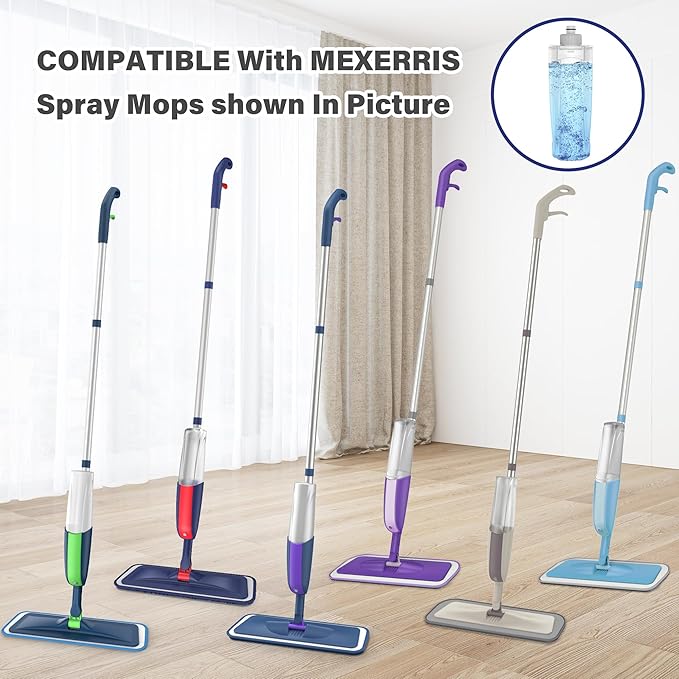 410ML Replacement Bottle for Spray Mop Suitable for MEXERRIS Brand ONLY- MEXERRIS Leak Free Microfiber Spray Wet Mops Refillable Bottle for Floor Cleaning