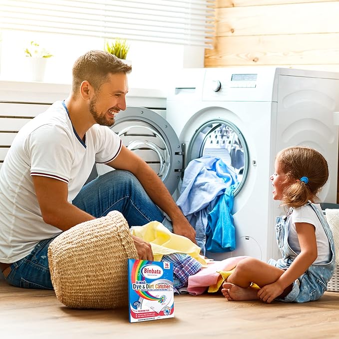 Binbata Color Grasper for Laundry 76 Count, Fragrance Free Dye Catcher Essential for Home Use, Dye Guard Grabber Sheets for Laundry in-Wash Sheets