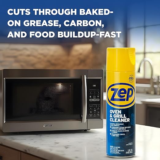 Zep Heavy-Duty Oven and Grill Cleaner - 19 oz (Case of 2) ZUOVGR19 - Dissolves Grease on Contact, on Burners, Grates and Drip Pans