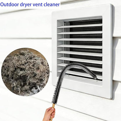 47.24 Inch Extra Long Full-Bristle Dryer Vent Cleaner Brush – Flexible Lint Brush for Dryer Vent Trap, Duct & Refrigerator Coils – Deep Cleaning Tool to Fire Risk Reduction, Pet Hair & Dust Removal