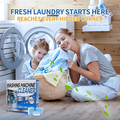 Washing Machine Cleaner Tablets–24 Packs,Deep Cleaning Tablets For HE Front Loader & Top Load Washer,Clean Inside Drum and Laundry Tub Seal-1Year Supply
